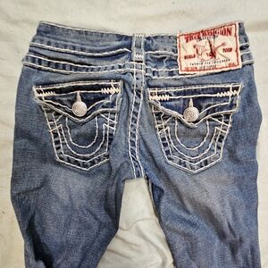 True Religion Indigo Jeans with Contrast Stitching